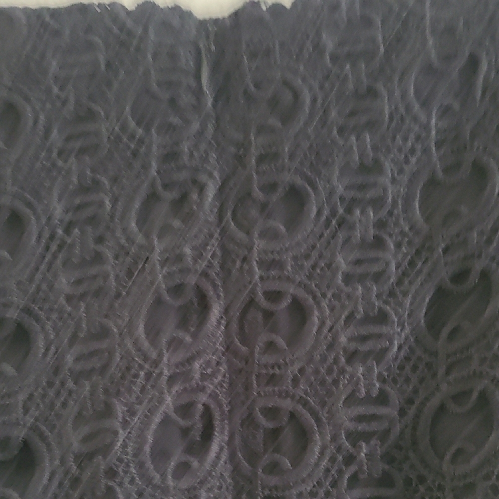 Sandro Paris Richard Chain Link Black Eyelet Elegant Lace Skirt Red Trim Size 1 - Picture 5 of 10